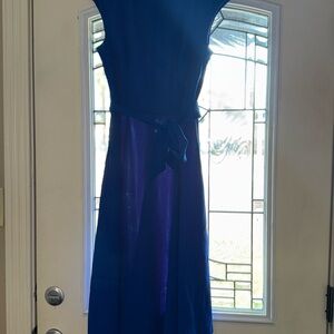 Elegant Blue Sleeveless Dress